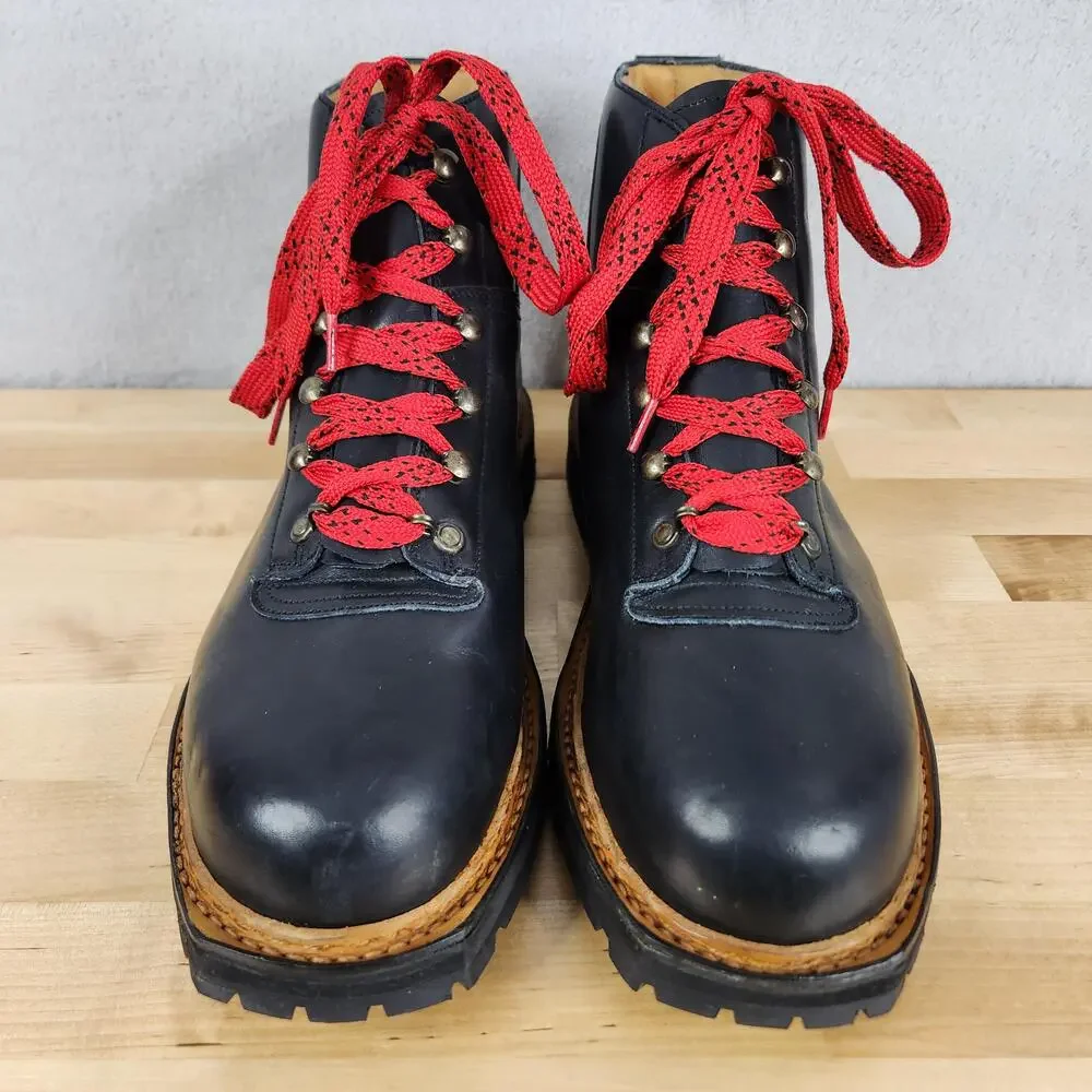 Polo Ralph Lauren Boots Mens 10.5 Navy Leather Vibram Hiker Bench Made England